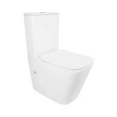 Унітаз підлоговий Qtap Tern Ultra Quiet безобідковий з сидінням Soft-Close QT17226003AW White