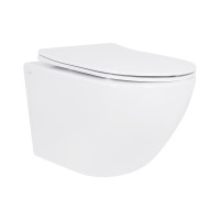 Унітаз підвісний Qtap Jay безободковий Ultra Quiet з сидінням Soft-close QT07335177W