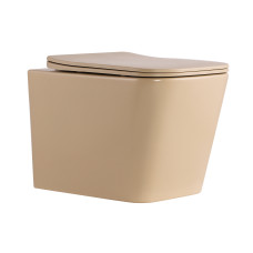 Унітаз підвісний Tern Ultra Quiet 490×365×325мм, Beige, з сидінням Slim Duroplast / Soft-close / Quick Release QT17332303ASSB Qtap