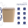 Унітаз підвісний Tern Ultra Quiet 490×365×325мм, Beige, з сидінням Slim Duroplast / Soft-close / Quick Release QT17332303ASSB Qtap