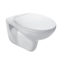 Унітаз підвісний Perla ZEUS з сидінням, білий – модель PST77701 (Чехія), Білий