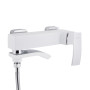 Змішувач для ванни Qtap Swan Cascada з поворотним виливом (з душовим гарнітуром) QTSWA260CRW45569 Chrome/White