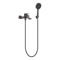 Змішувач PERLA "PETER" для ванни з аксесуарами латунь, графіт PSK6704-G, Графіт