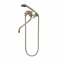 Змішувач для ванни PERLA "VALENCIA" БРОНЗА довгий гусак з аксесуарами PSH13049BR